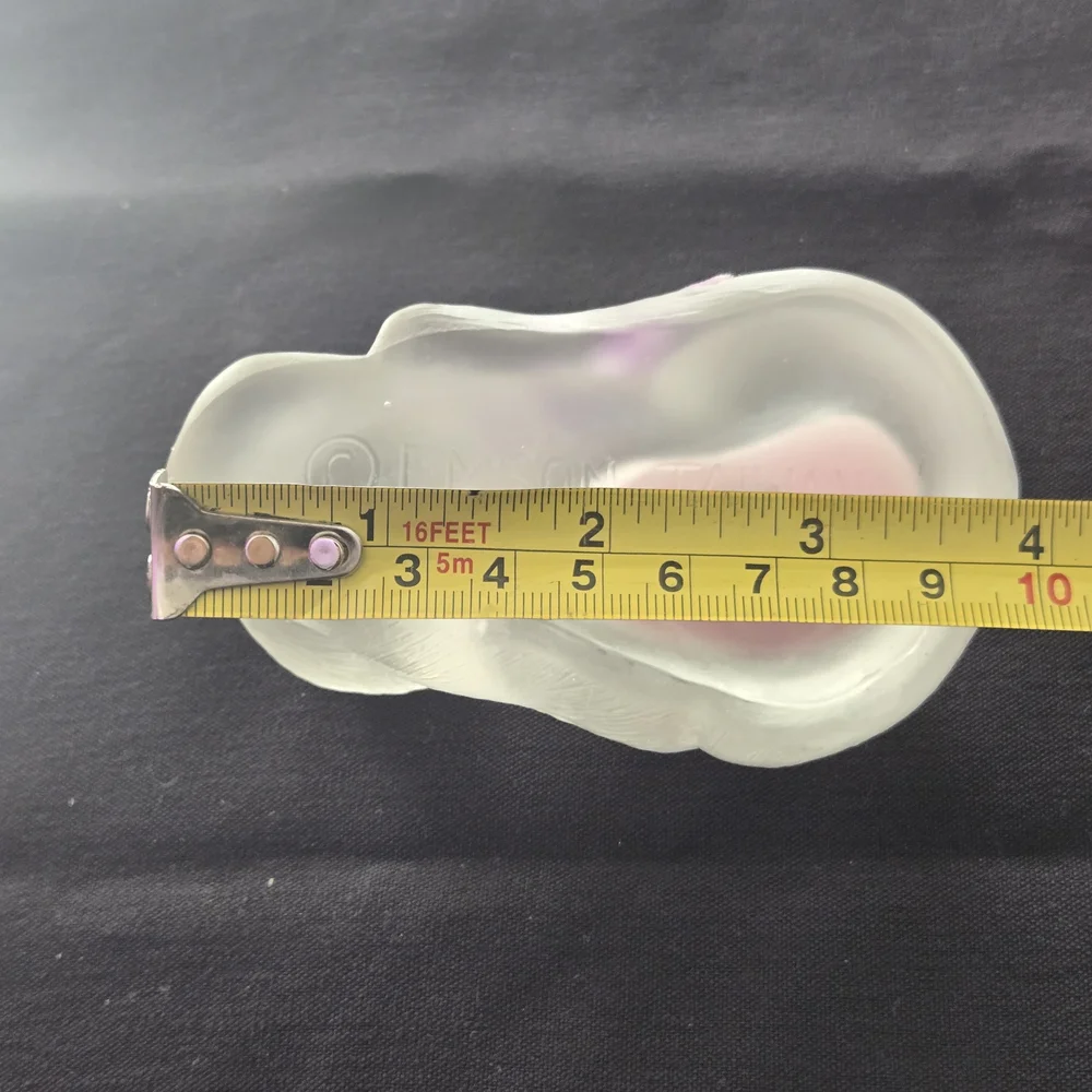 Emson Frosted Satin Glass Cat Candle Holder .